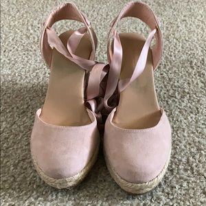 Baby Pink/Mauve Wedges by The Loft